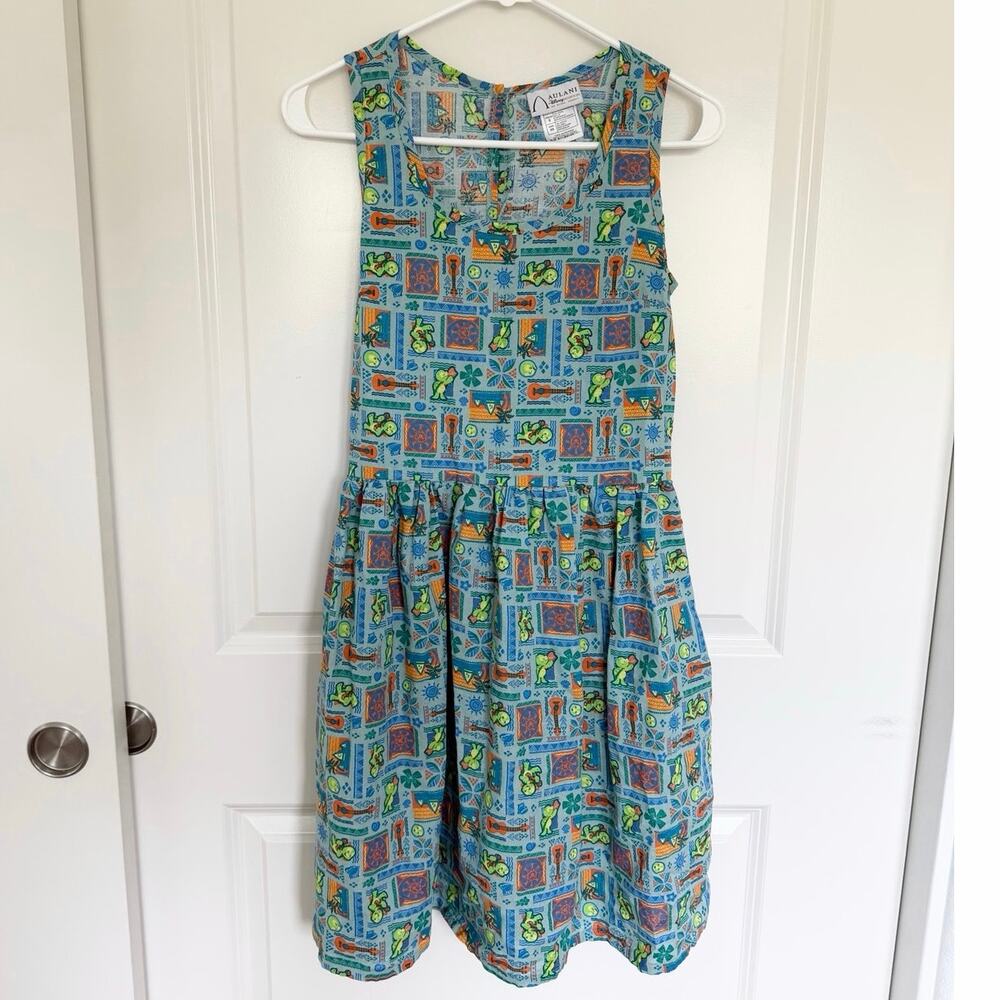 Disney Aulani Resort Olu Mel Cotton Linen A-Line Dress XS